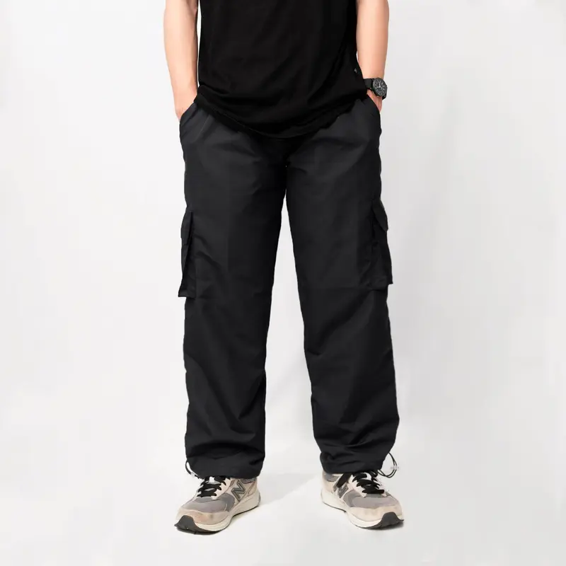 Goovin Track Pants Cargo Parasut Drizzle Celana Panjang Cargo Parasut Fit Slimfit 1