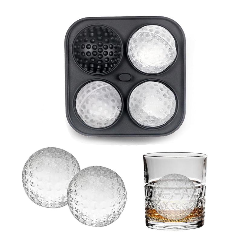 3D Ball Shaped Silicone Ice Cube Mold with Funnel, 1 Count Ice Cube Maker, Bar Accessories for Cocktail & Bourbon Drinks, Ideal Kitchenware Gift for Men & Whiskey Lovers 6