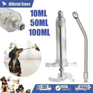 Alat Cekok Hewan Spuit Mika 10/50/100ML – Untuk Sapi, Kerbau, Domba, Kambing & Babi Alat Suntik Ternak