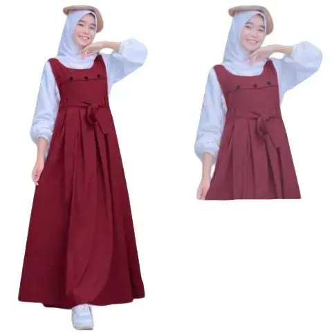 GAMIS ANAK TANGGUNG TERBARU 2022 SANIA SET DRESS | UMUR 12-14-15 TAHUN 6 SERIAN WARNA..... Katun Muslim Baju Remaja Cantik Nyaman Panjang