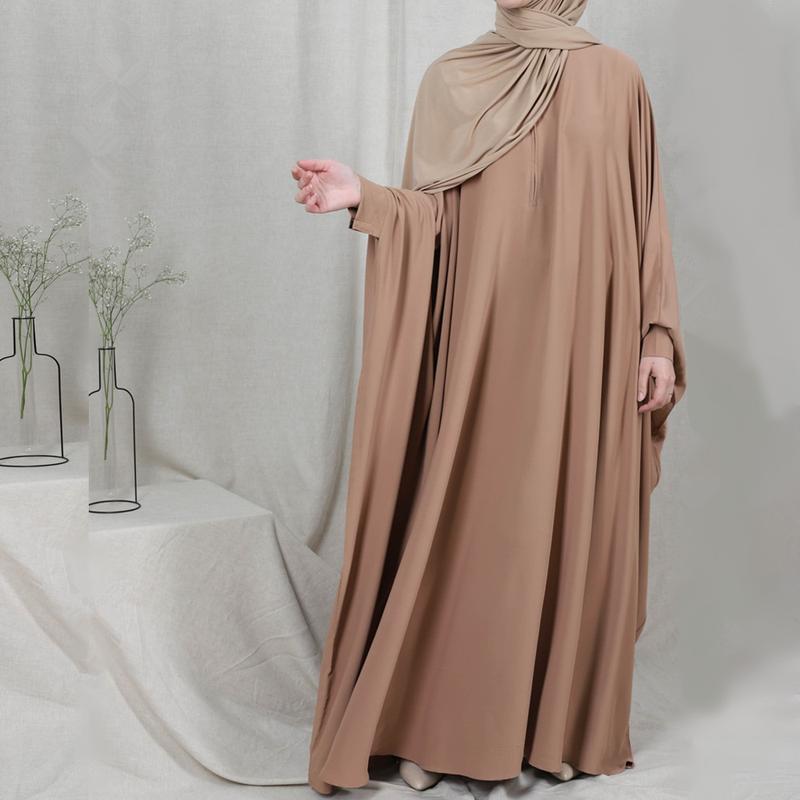 Product Introduction of Large Swing Solid Color Robe Dress plus Size Women's Loose Casual| abayas singapore alaydrus bambina baju kurung raya 2025 ke barung butterfly sparkly dress coquette mesir black lavella luna plus size pashmina zainab collection glitter 4