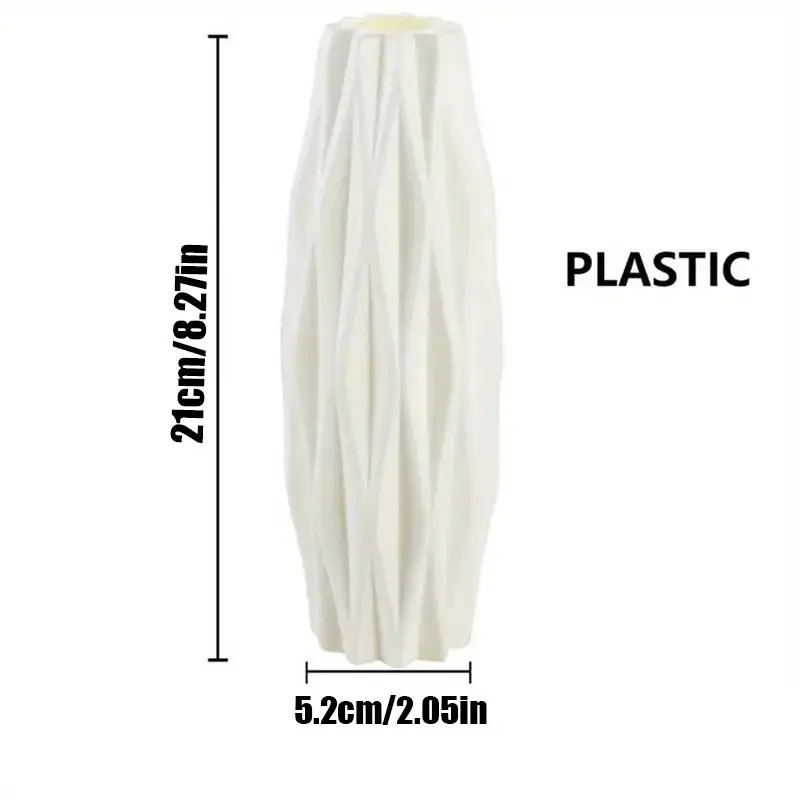 Modern White Vase, Minimalist Flower Vase, Decorative Vase for Home Living Room Bedroom Dining Room, Home Decor Supplies 1