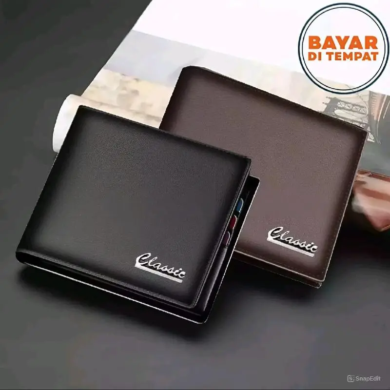 DOMPET PRIA MURAH+BOX DOMPET KULIT SINTETIS DOMPET KARTU DOMPET UANG