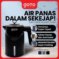 Gambar Goto [COD] Voda Teko Listrik Pemanas Air Electric Kettle Stainless Steel 2L - GREY dari Goto Living Kota Tangerang 1 Tokopedia
