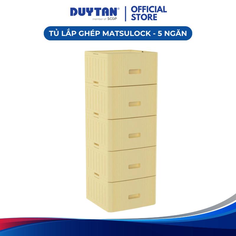 Tủ lắp ghép Matsu Lock 5 Ngăn, tủ nhựa cao cấp, 5 ngăn tủ tháo lắp dễ dàng, đa năng và tiện lợi, tủ nhựa đựng quần áo, vật dụng gia đình