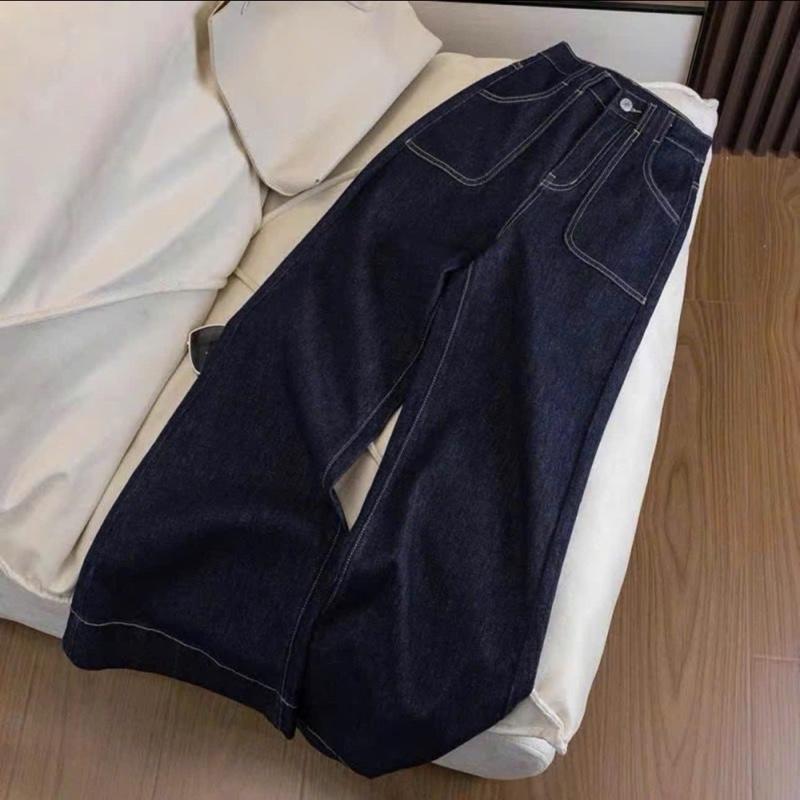  Quần   KHÔNG CO GIÃN  suông jean  bigsize ống rộng  q544 q541 q540-q539 q543  ,lưng cao dành cho nữ chubby từ  50-92kg  jean mềm 