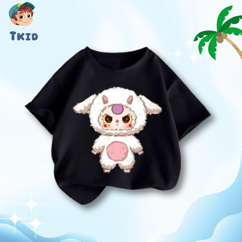 Áo Thun Bé Gái Ngắn Tay TKID STORE Áo Phông Cho Bé In Hình Baby Three Dễ Thương Siêu Hot 8