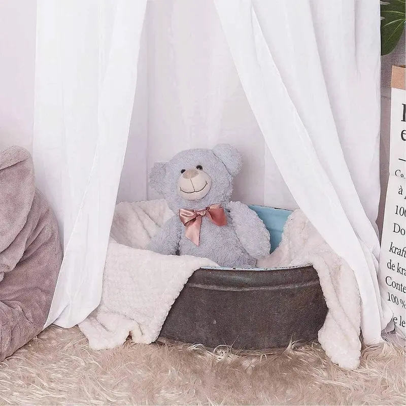 Bed Canopy for Kids Girls, Round Dome Mosquito Net Canopy Bed Curtain for Play Room Baby Bed, Indoor Outdoor Hanging Home Decoration, Christmas Gifts, Christmas Decorations 5