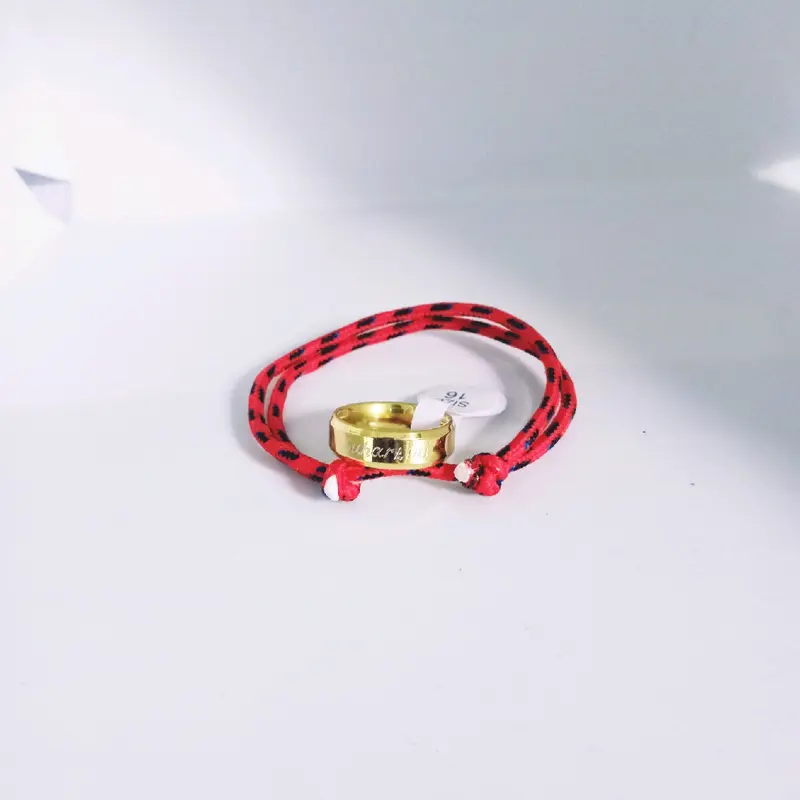 Cincin Titanium Gold Bisa Ukir Nama Pria Wanita - Material 316L 2