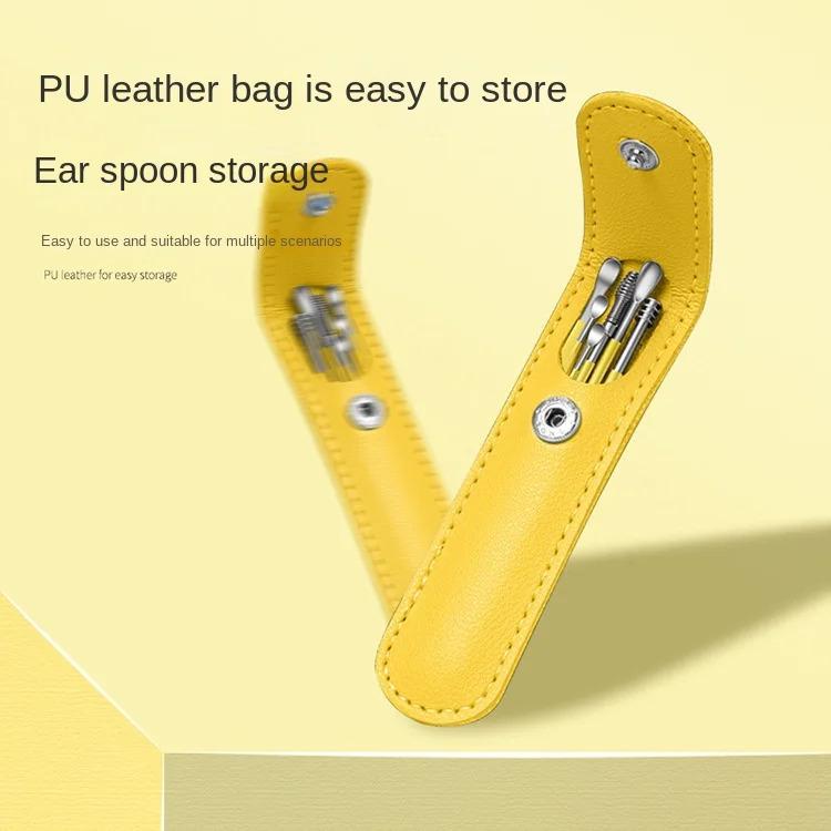 Product Introduction of Bộ Đồ Chăm Sóc Tai, 6 Chiếc, Chất Liệu Thép Không Gỉ, Khóa Tai, Thìa Làm Sạch Tai, Dụng Cụ Vệ Sinh Lấy Ráy Tai 1