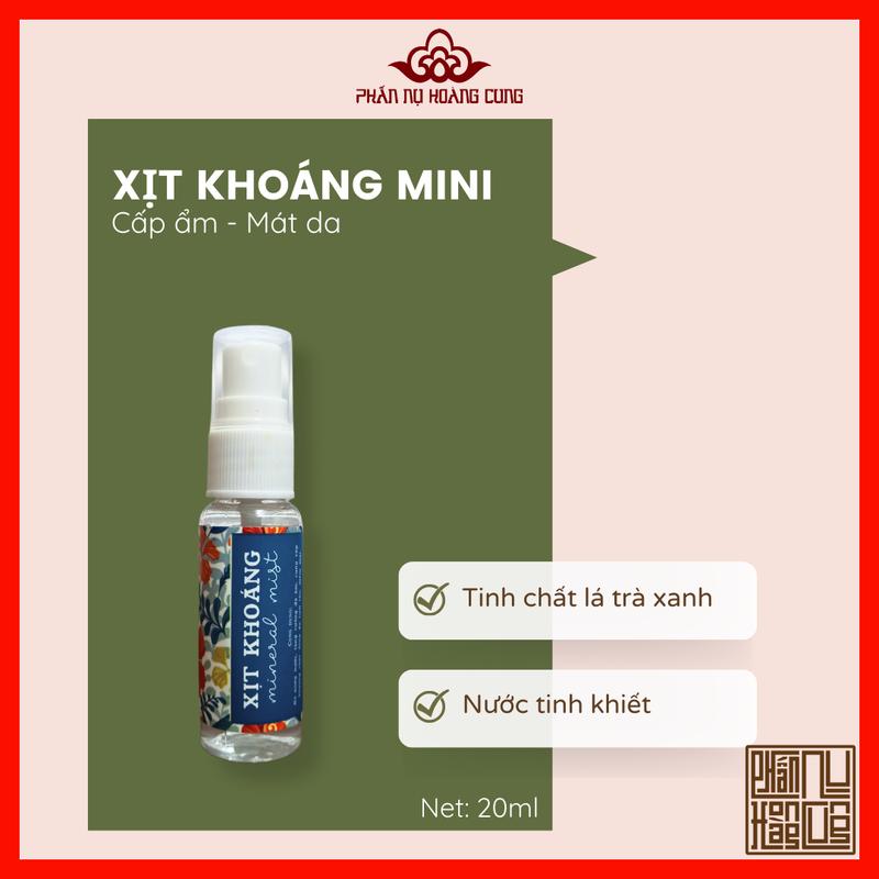  Xịt khoáng Mini Size 20ml - Phấn Nụ Hoàng Cung Cosmetic Làm Đẹp Da Skincare Dưỡng Ẩm Da Nữ Women xịt  khoáng Chăm Sóc Da x it 