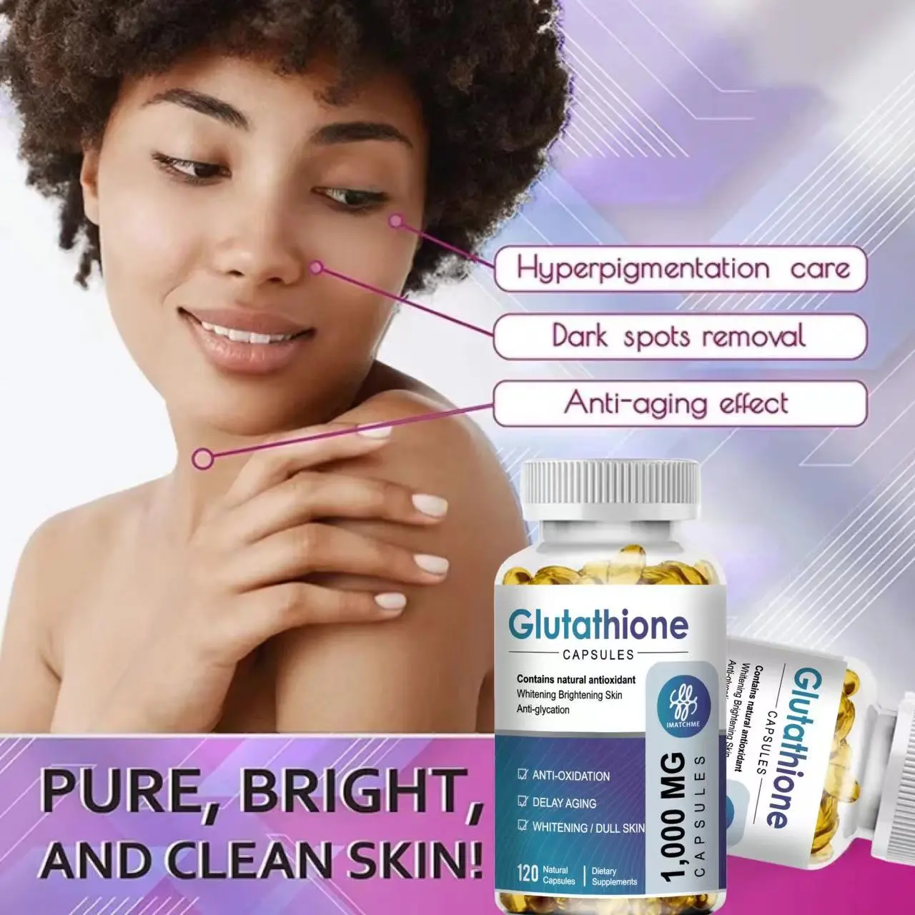 L-Glutathione Capsules Powerful Whitening Reduce Dull Skin Supplement Collagen 1000mg - TikTok Shop Philippines L-Glutathione Capsules Powerful Whitening Reduce Dull Skin Supplement Collagen 1000mg - TikTok Shop Philippines