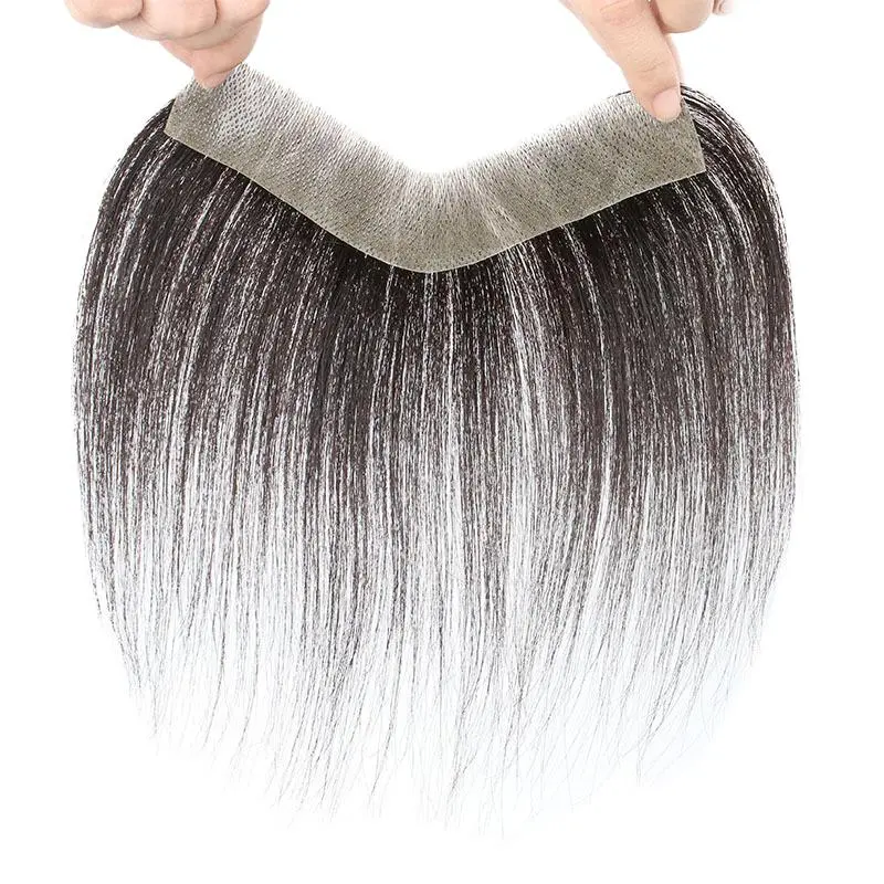 Hairline Fake Hair Patch For Men And Women Invisible Forehead Hairline Fake Bangs Bio-scalp Real Hair Stickers Wig Piece