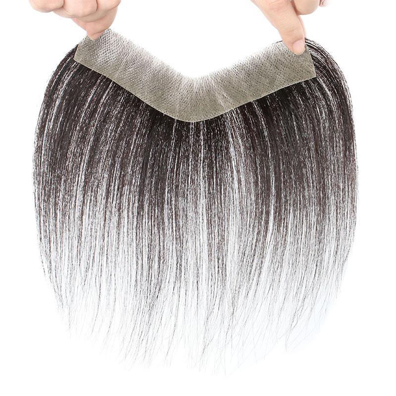 Hairline Fake Hair Patch For Men And Women Invisible Forehead Hairline Fake Bangs Bio-scalp Real Hair Stickers Wig Piece 1