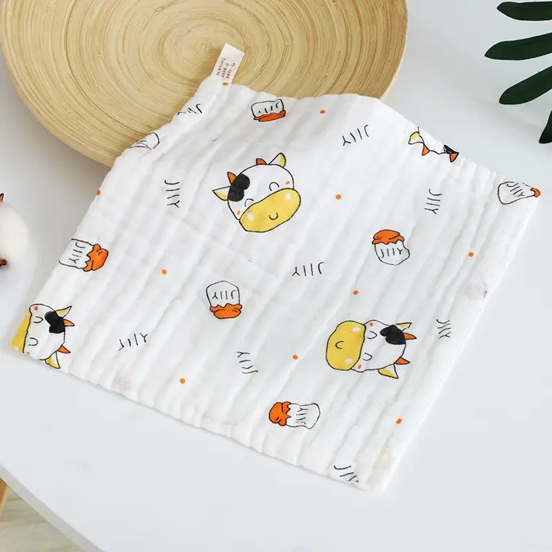 [Loại dày] Khăn xô sữa 6 lớp dày mịn, thấm hút tốt, hàng đẹp mềm mại nhiều họa tiết, làm khăn lau, khăn mặt cho bé