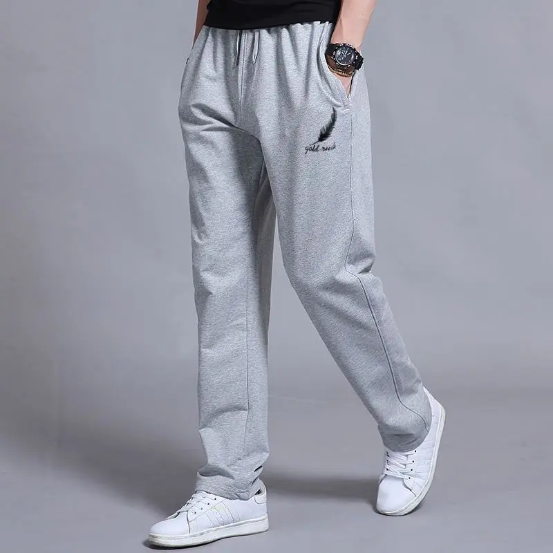 [ 62k Repurchases] Youth Loose Casual Pants Boys Fleece Lined Straight Sports Pants Students Warm Pants Men's Plus Size Long Pants Sweatpants relaxed  jeans