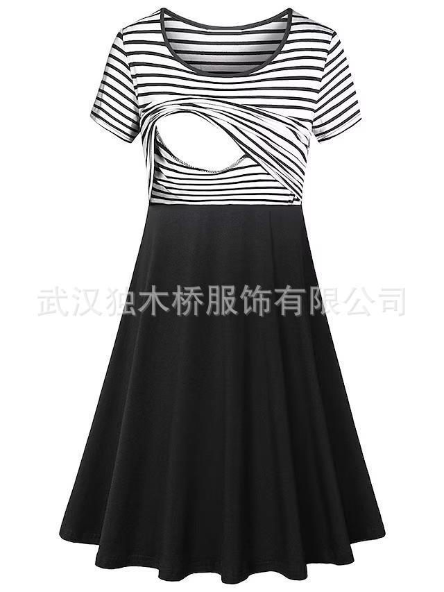 Product Introduction of Trendy Maternity Dresses for Spring/Summer 2025 Stylish Nursing Dresses for New Moms Comfortable and Fashionable maternity hospital sleepwear preggy  outfits breastfeeding  dress maternity  dress  plus  size damit  pang  binyag  ni  mommy 6