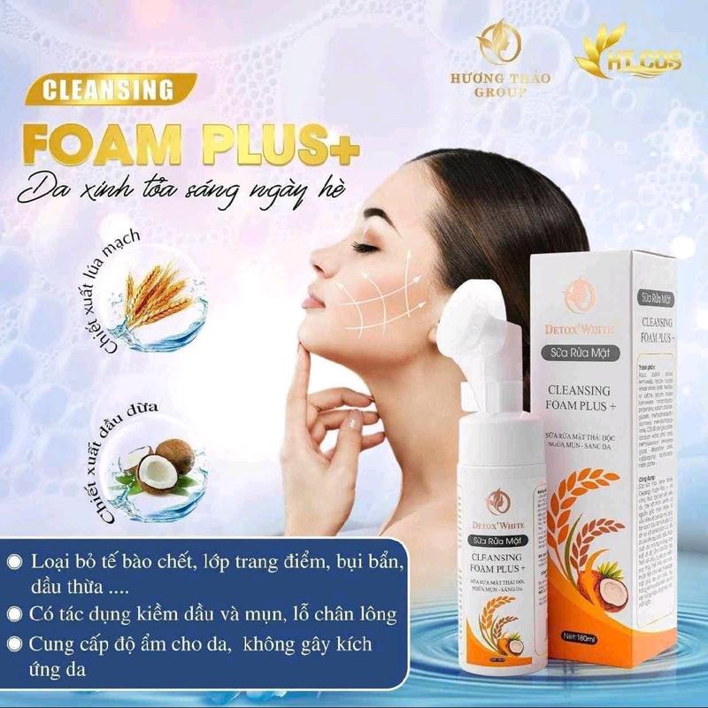 Sữa rửa mặt Cleansing Foam plus giúp ngăn ngừa mụn, làm sạch bụi bẩn, dầu thừa, giúp da sáng mịn 0