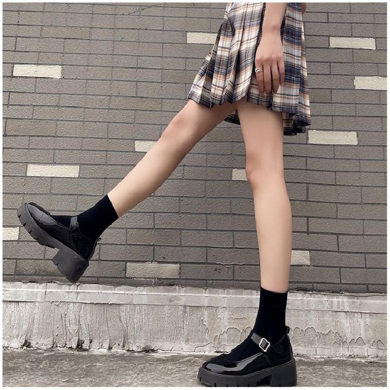 Product Introduction of SS25 jk over the knee pressure students high school long socks Calf socks black velvet lolita milk white Black/White/Assorted Color Stripe Womenswear Lingerie Lady Comfort Bridal Maternity Basic Minimalist 4