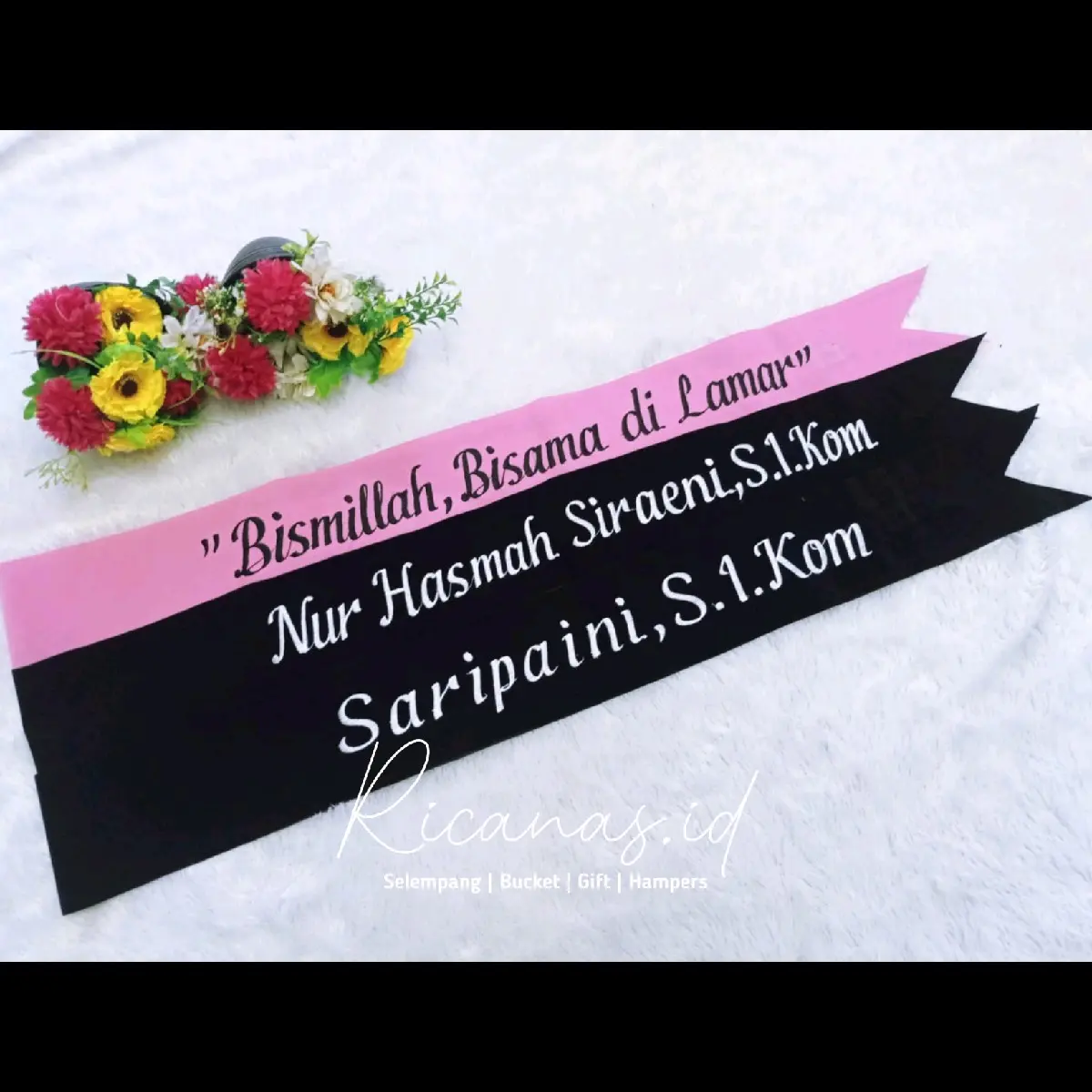Selempang Wisuda Polos (tanpa list pinggir)