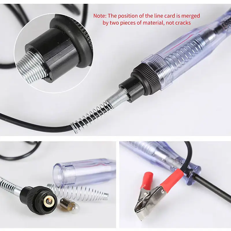 【idmobil】12V-24V Auto Voltage Universal Digital Obeng Testpen DC Display Long Probe Pen Light Logam 7