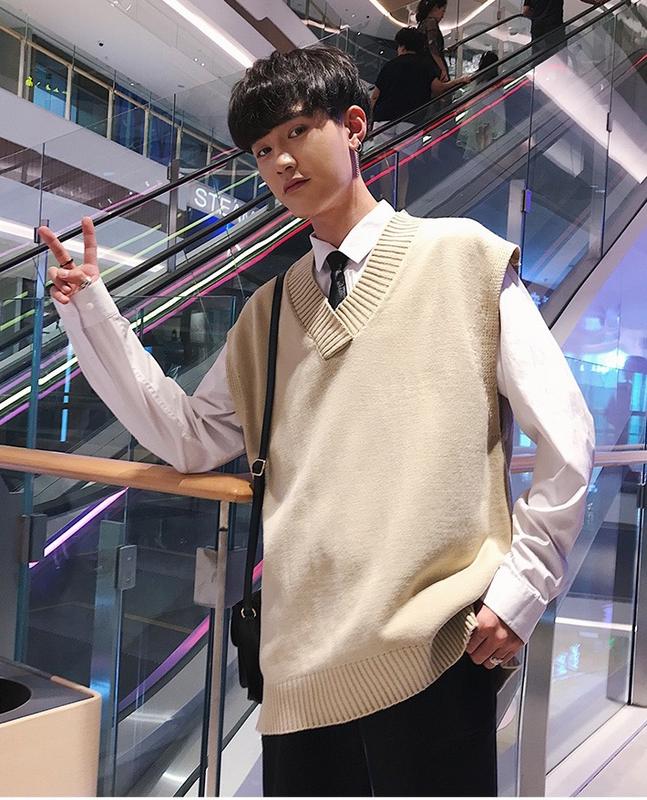 Áo Len Gile Nam Quảng Châu Sweater Unisex Cổ Tim Chất Len Đẹp Kiểu Dáng Hàn Quốc DYACI Menswear 3