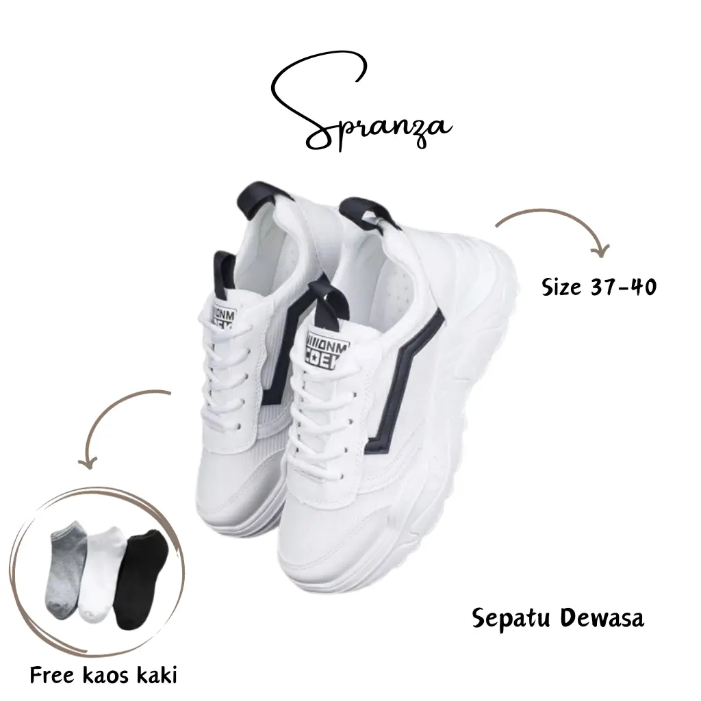 Sepatu Sneakers Wanita Kasual - Sepatu Import Kekinian