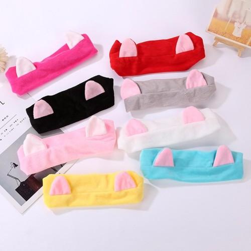 Băng đô mèo cute rửa mặt, makeup co giãn thiết kế xinh xắn siêu dễ thương 1