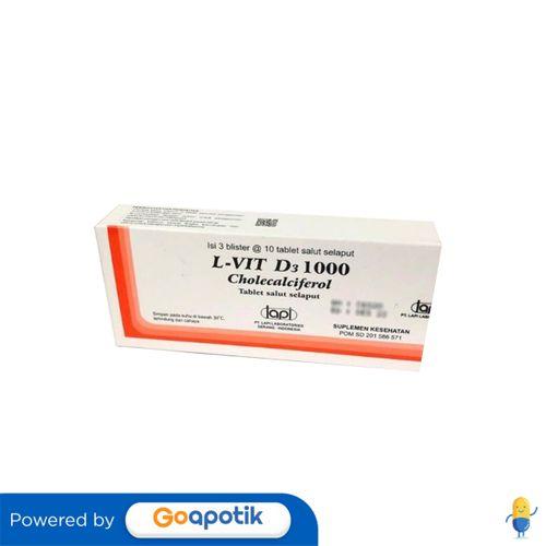 Gambar L-VIT D3 1000 BOX 30 KAPLET dari Apotek Given Jaya By GoApotik Kota Bekasi Tokopedia
