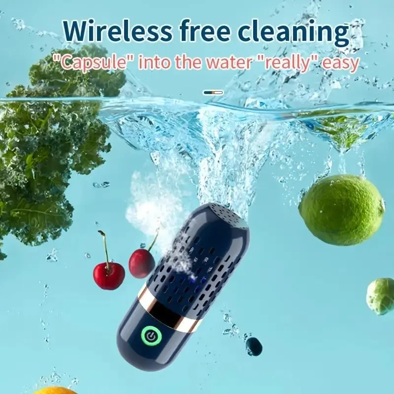 Fruit Washing Machine, Wireless Automatic Vegetable Cleaner, Vegetable Washing Machine Gadgets for The Home, Fruit Cleaner Device, Specialty Kitchen Electric Appliances, Multifunction Home Essentials, Appliance, Electric Juicer Machine Cleaner 4