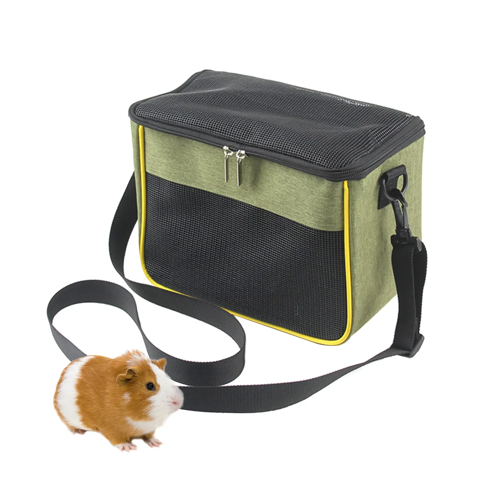 Hamster Travel for Carrier Portable Safe Breathable Parrot Cage with Adjustable Strap Outing for Case for Gerbil Rat Mic