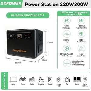 Power Station Camping Powerbank 220V 400W/500W/800W/1200W/1700W/2600W Baterai 50000mAh/90000mAh/120000mAh Portable Power Station 220V AC/DC/USB - 220V Powerbank Kapasitas Baterai 48000mAh