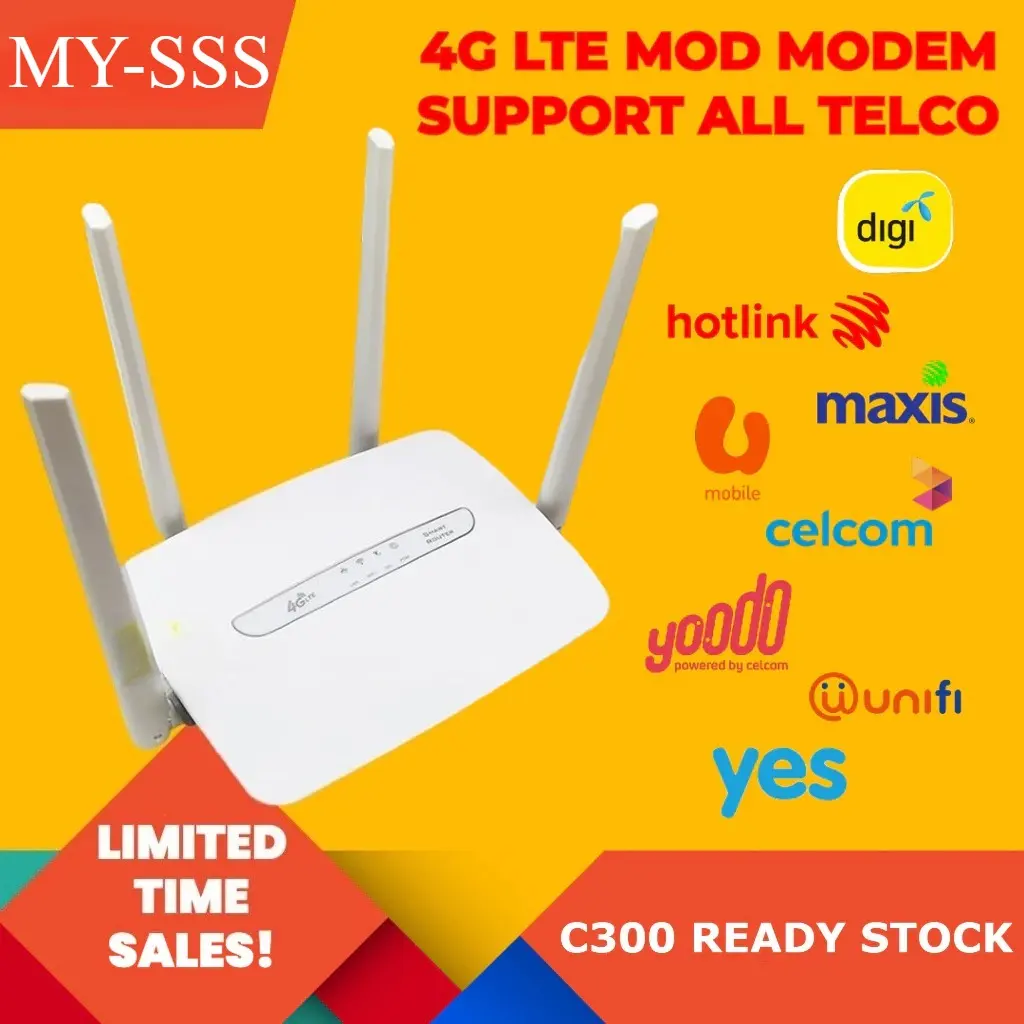 New C300 MOD Modem Unlimited Data Hotspot Wireless Router WiFi 4G All ...