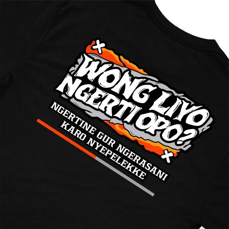 KAOS DISTRO ANAK ANAK DAN DEWASA KATA-KATA WONG LIO NGERTI OPO MERCHANDISE KATUN COMBED KEREN UNISEX Baju Fashion 3