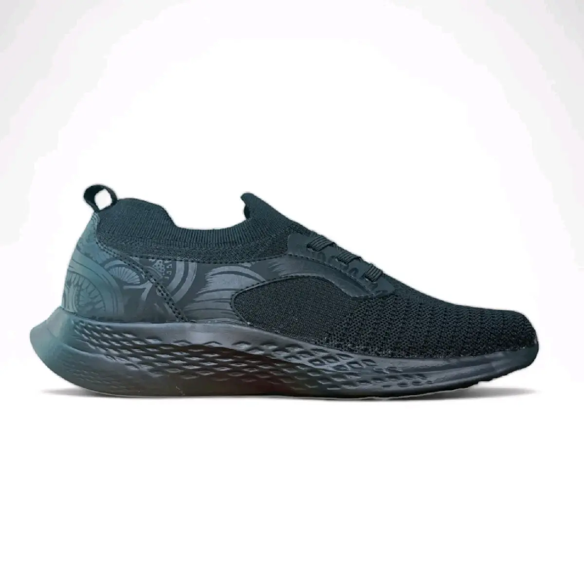Us Footwear Walker Full Black Sepatu Sneakers Slip On Hitam Kasual Flat Shoes