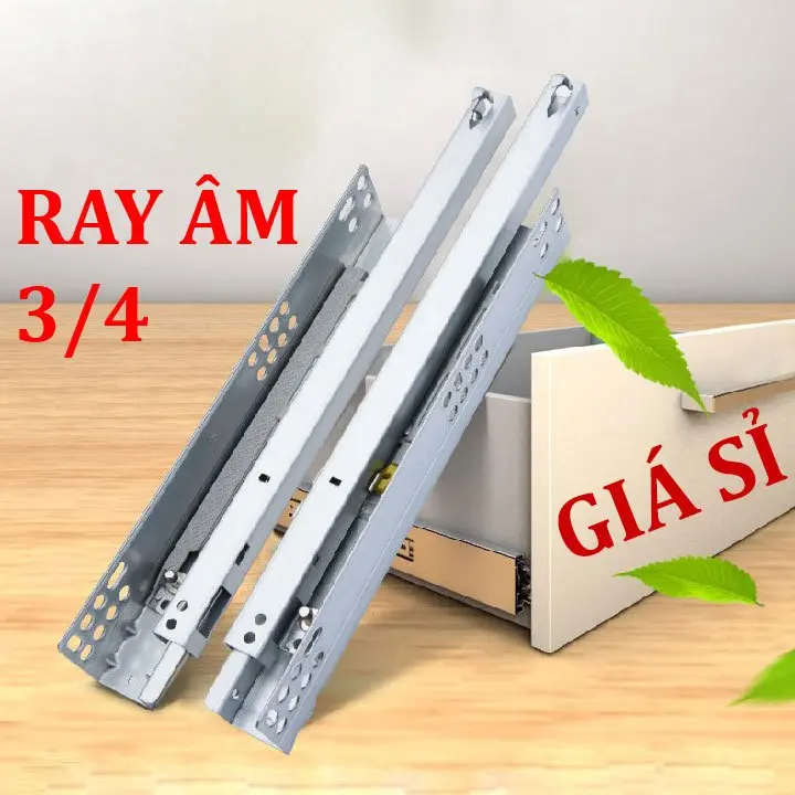 Ray âm giảm chấn dùng cho các loại ngăn kéo tủ có đủ loại kích thước