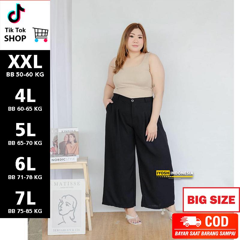 Kulot Highwaist Jumbo Premium BB 40-85 KG - Celana Kulot Highwaist - Loose Pants Jumbo 0