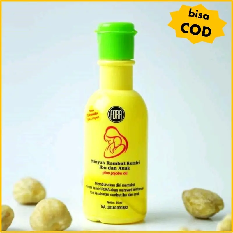Original minyak kemiri plus jojoba oil Fora kemiri penyubur rambut bayi ibu anak bpom 5