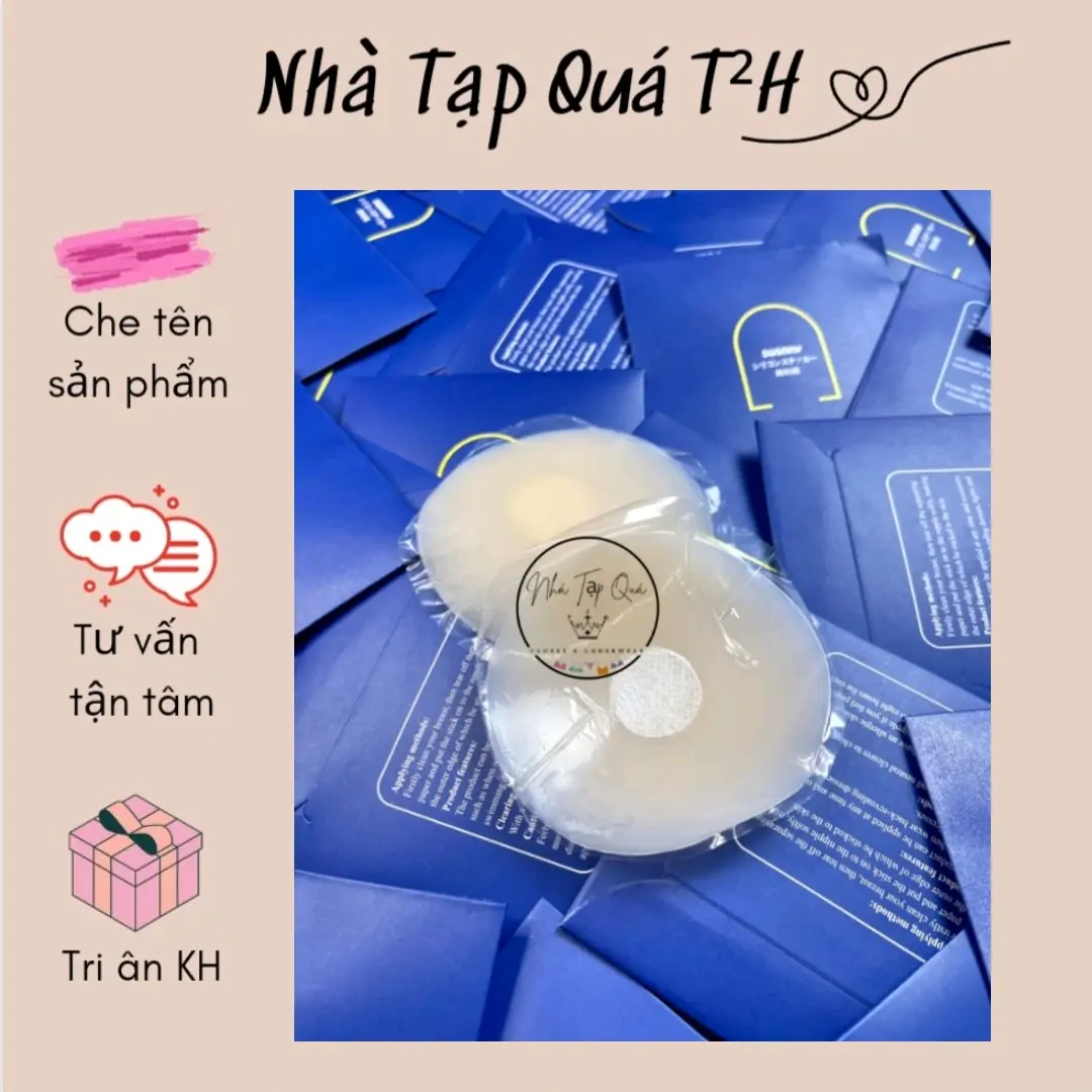 (Có che tên) Miếng dán ti SUSNNY silicon cao cấp - siêu dính sử dụng được nhiều lần Nữ  Women