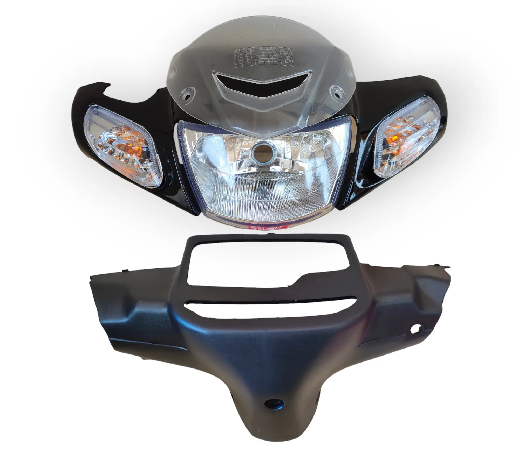 Batok totok depan yamaha fiz R / vega R lama warna hitam set reflektor lampu depan + sein + visor Motorcycle