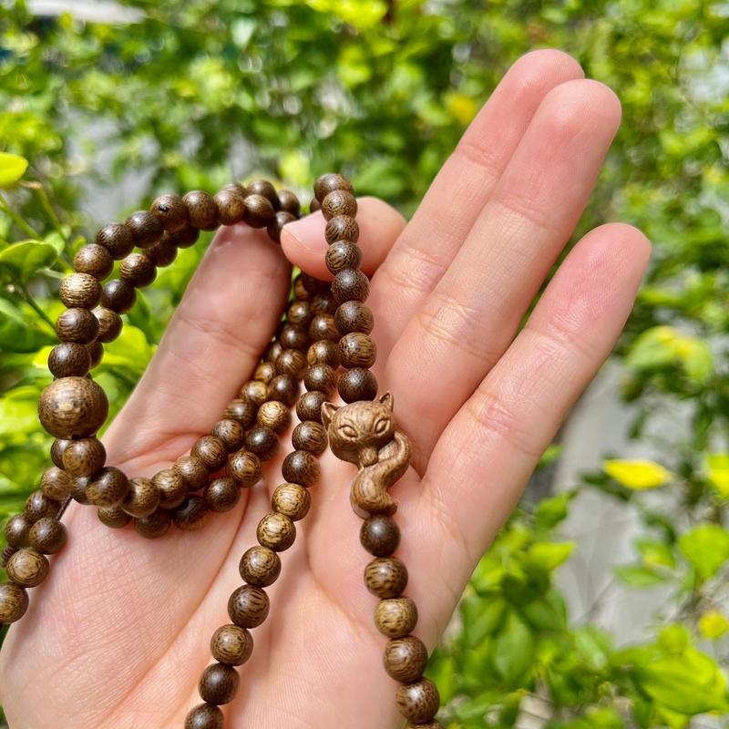 Chuỗi vòng 108 hạt mix Cham hồ li