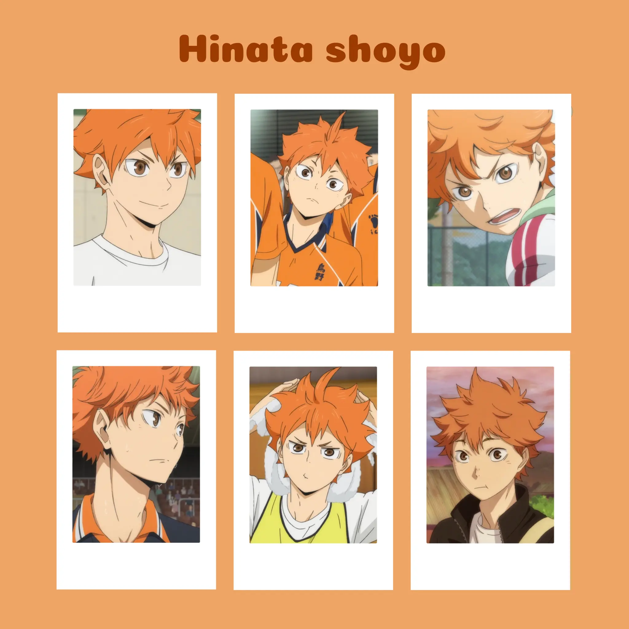 Polaroid Anime Haikyuu Shoyo Hinata Kageyama Tobio Karasuno