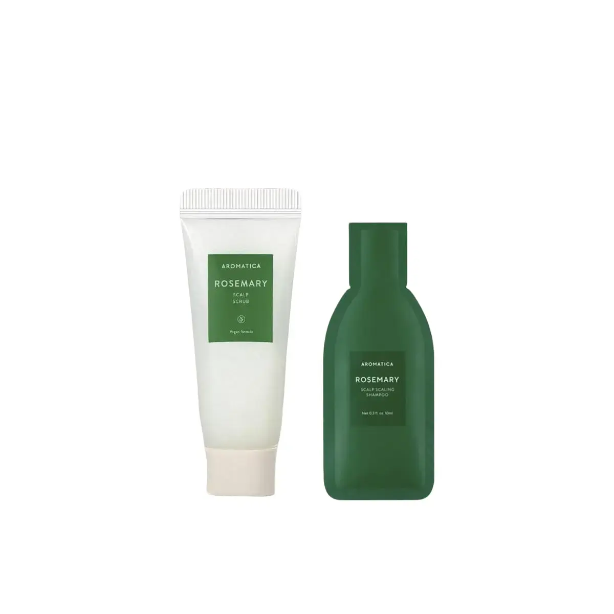 [ MINI - KHÔNG BÁN] Combo Tẩy Tế Bào Chết Da Đầu Hương Thảo AROMATICA  Rosemary Sclap Scrub 30ml + Dầu Gội Hương Thảo AROMATICA Rosemary Scalp Scaling Shampoo 10ml Dưỡng Tóc