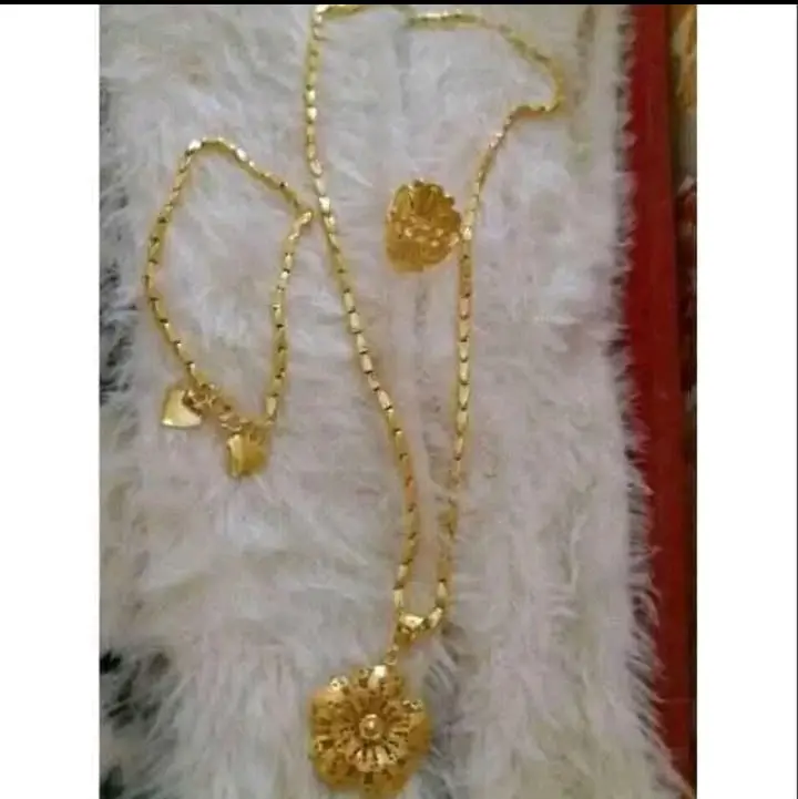 Set perhiasan padi 1sk lapis mas 24k Perempuan