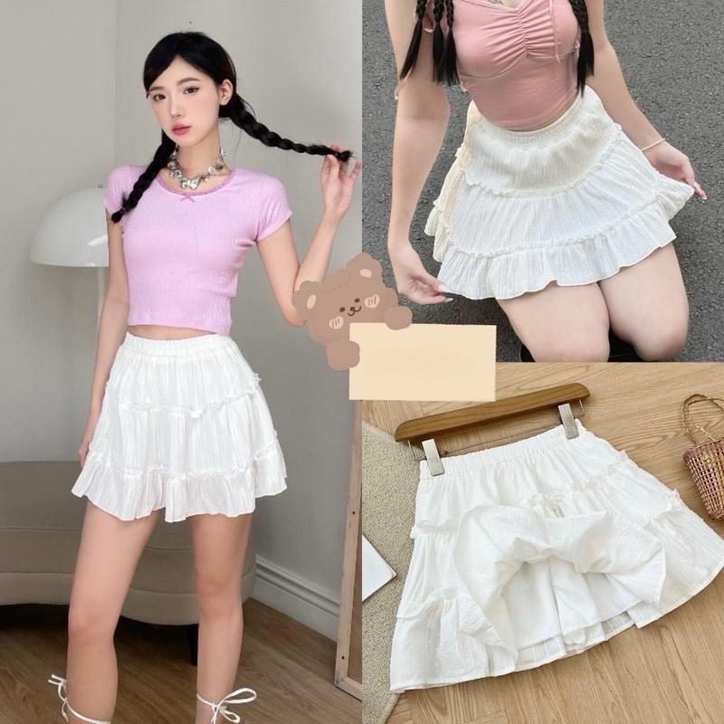 Váy bigsize 3 tầng (509) chất liệu thun xốp nhật có quần bảo hộ kín đáo nhiều màu mặc trẻ trung