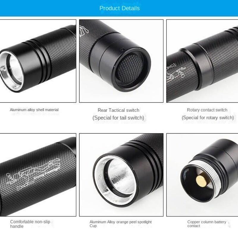 Đèn LED chuyên nghiệp Đèn pin lặn hợp kim nhôm Đèn pin chống thấm nước sâu có thể sạc lại Đèn lặn ngoài trời 3