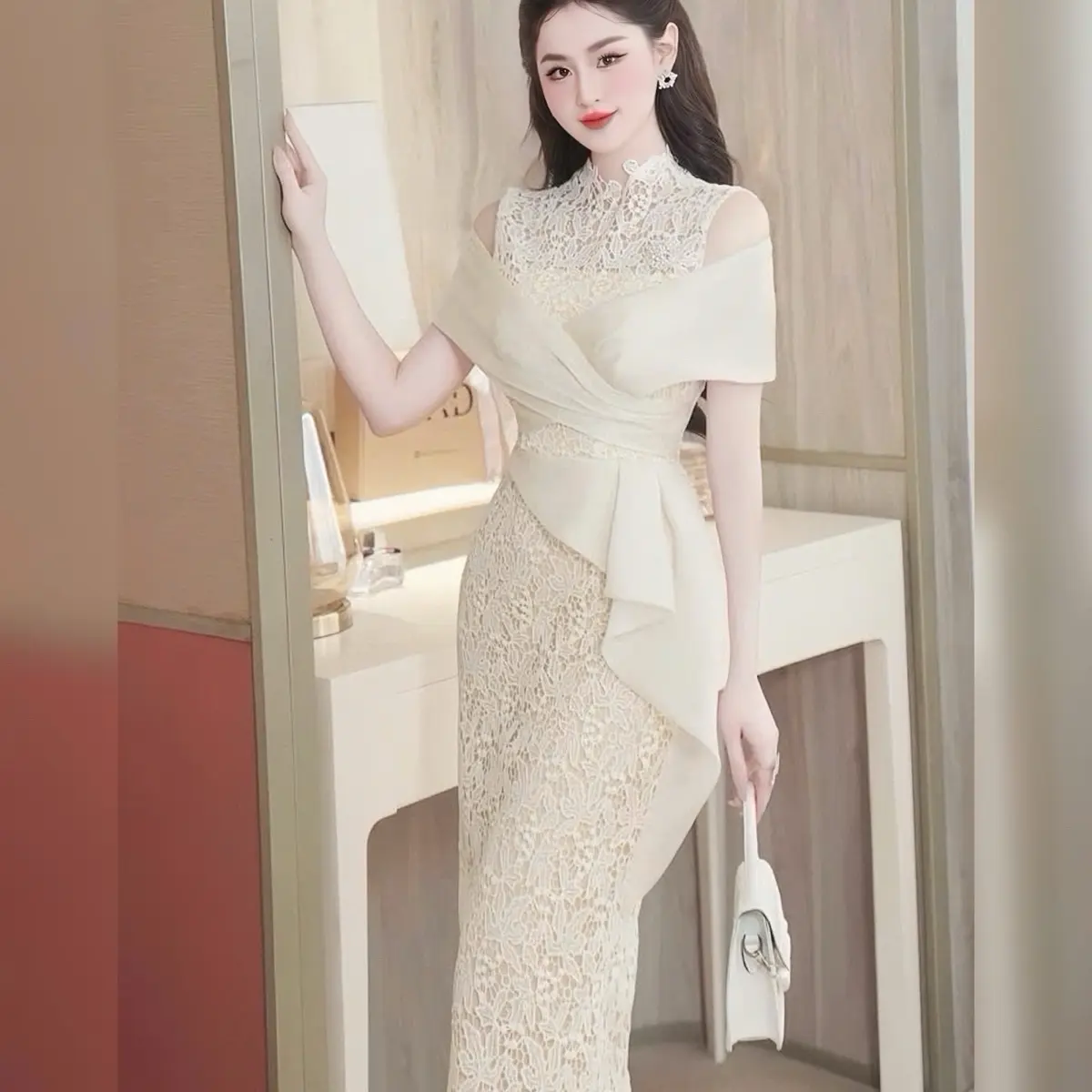 Váy ren Cao Cấp  HÌNH THẬT CUỐi  A607
