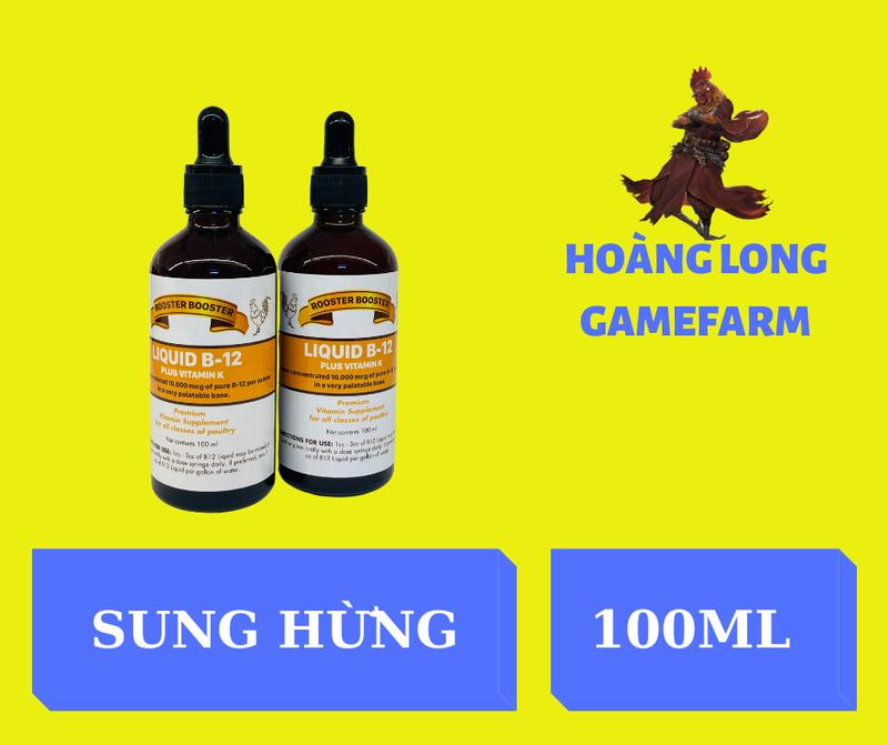  LIQUID B12 - Thuốc bổ giúp gà lên nước máu khoẻ mạnh 100ML 
