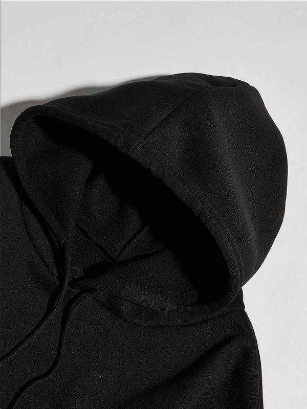 Men's Car & Letter Print Drop Shoulder Hoodie, Regular Fit Casual Drawstring Pocket Hooded Sweatshirt for Daily Holiday Outdoor Wear, Men Clothes for Spring & Fall 2