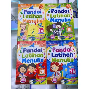 1 set isi 4 Buku Tim Anak Hebat Pandai Latihan Menulis bergambar full color Stationery